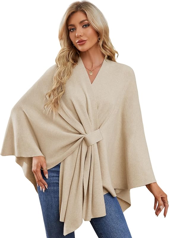 Women's Knit Poncho & Wrap